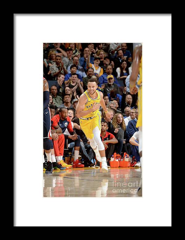 Nba Pro Basketball Framed Print featuring the photograph Stephen Curry by Noah Graham