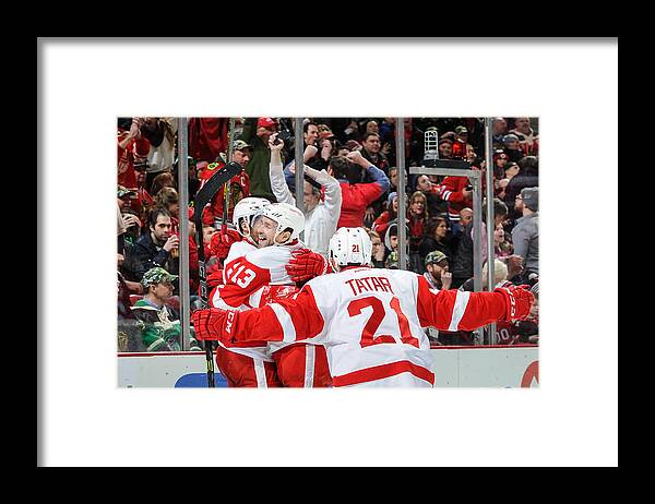Sport Framed Print featuring the photograph Detroit Red Wings v Chicago Blackhawks #48 by Bill Smith