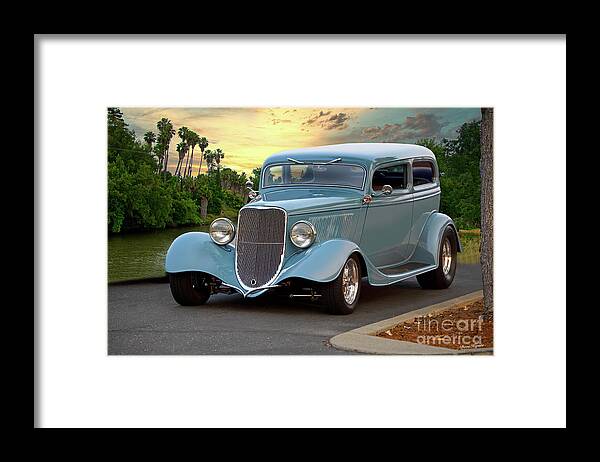 1934 Ford Sedan Framed Print featuring the photograph 1934 Ford Two-Door Sedan #5 by Dave Koontz