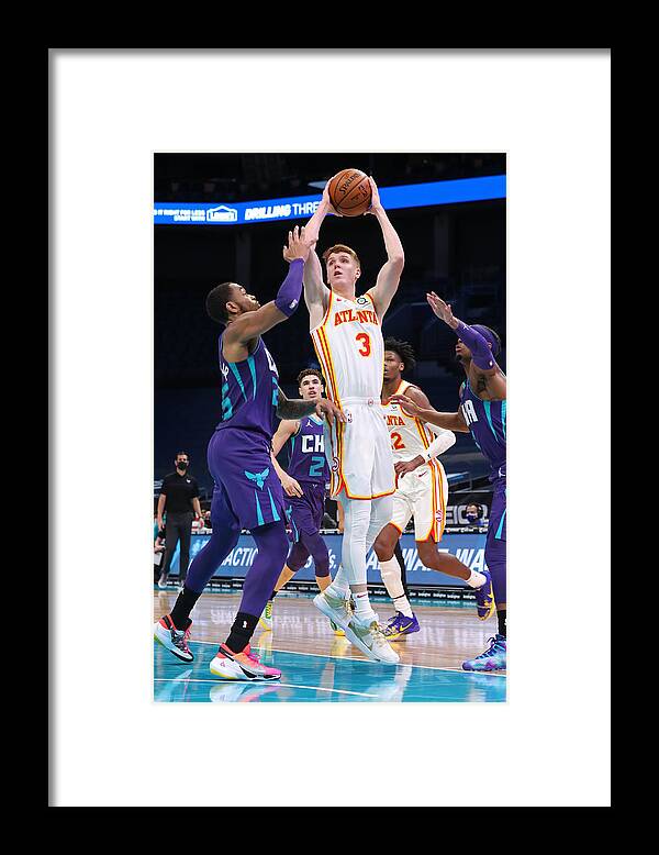 Nba Pro Basketball Framed Print featuring the photograph Atlanta Hawks v Charlotte Hornets by Brock Williams-Smith