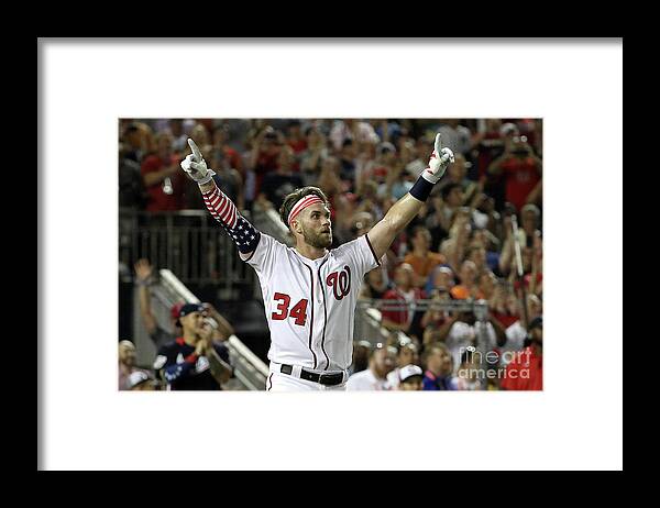 People Framed Print featuring the photograph Bryce Harper by Patrick Smith