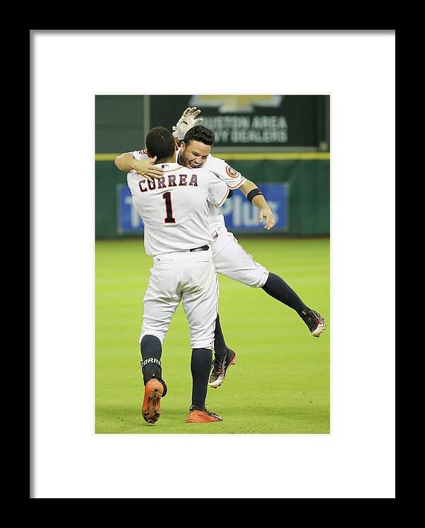 People Framed Print featuring the photograph Carlos Correa #5 by Scott Halleran