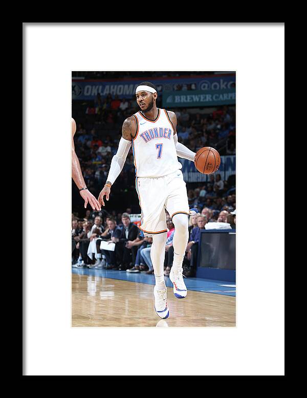 Nba Pro Basketball Framed Print featuring the photograph Carmelo Anthony by Layne Murdoch