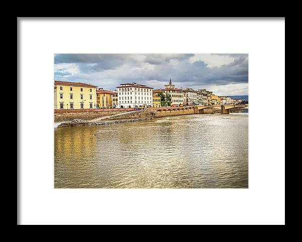 Arno Framed Print featuring the photograph cityscape of Florence #5 by Vivida Photo PC