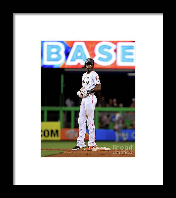 People Framed Print featuring the photograph Dee Gordon #5 by Mike Ehrmann