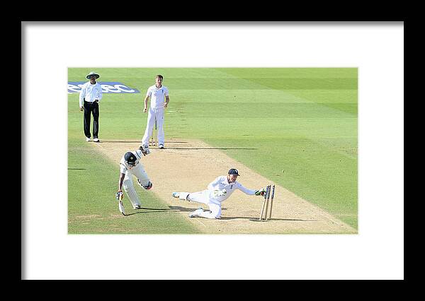 England Framed Print featuring the photograph England v India: 5th Investec Test - Day Three #5 by Gareth Copley