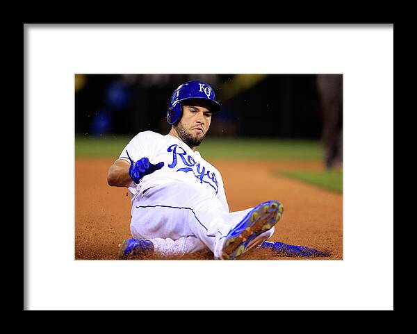 People Framed Print featuring the photograph Eric Hosmer by Jamie Squire