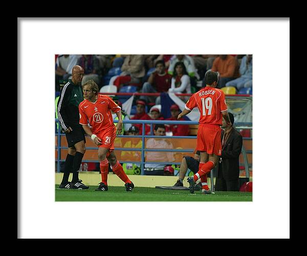 International Match Framed Print featuring the photograph Fussball: EM 2004 in Portugal, NED-CZE #5 by Andreas Rentz