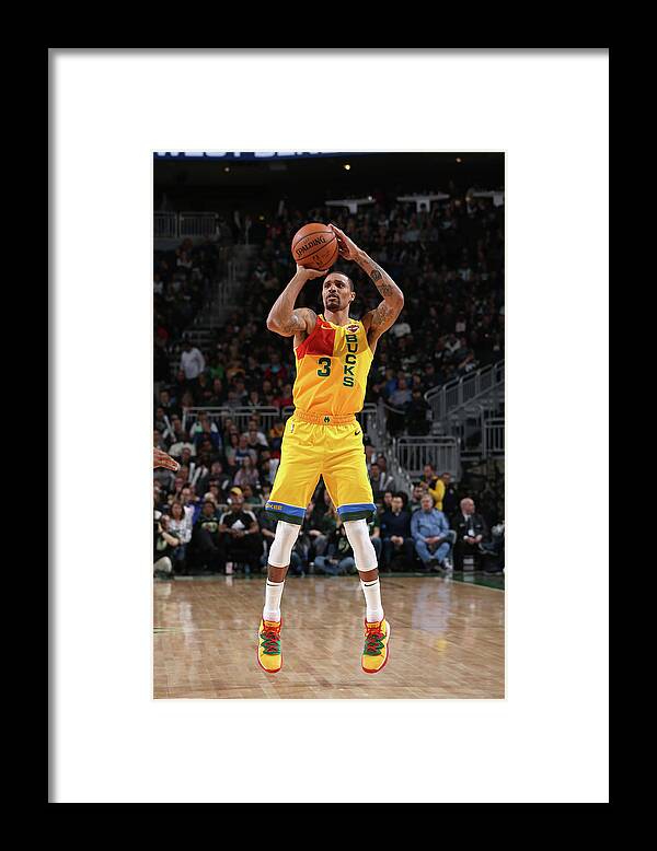 Nba Pro Basketball Framed Print featuring the photograph George Hill by Gary Dineen