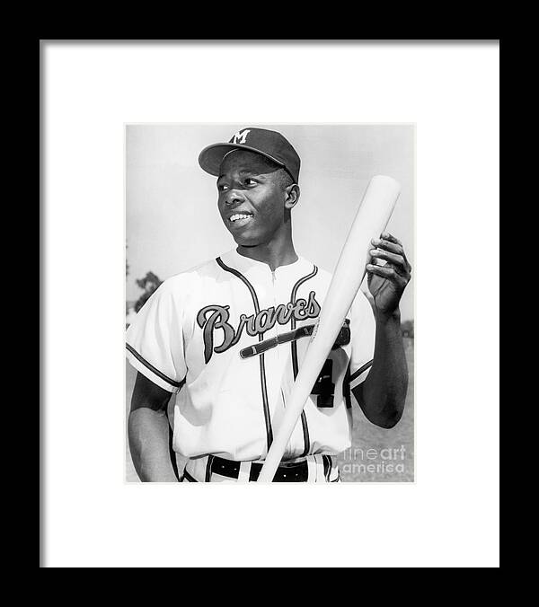 People Framed Print featuring the photograph Hank Aaron by National Baseball Hall Of Fame Library