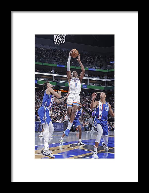 Nba Pro Basketball Framed Print featuring the photograph In-Season Tournament - Oklahoma City Thunder v Sacramento Kings #5 by Rocky Widner