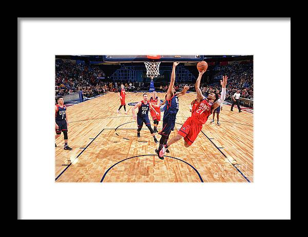 Event Framed Print featuring the photograph Jamal Murray by Jesse D. Garrabrant