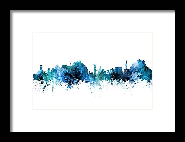 Jersey Framed Print featuring the digital art Jersey Channel Islands Skyline #5 by Michael Tompsett