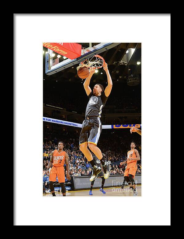 Nba Pro Basketball Framed Print featuring the photograph Klay Thompson by Noah Graham