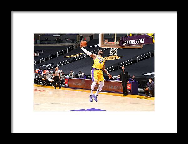 Lebron James Framed Print featuring the photograph Lebron James #5 by Adam Pantozzi