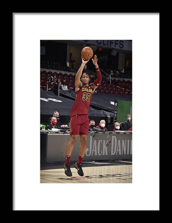 Nba Pro Basketball Framed Print featuring the photograph Milwaukee Bucks v Cleveland Cavaliers by David Liam Kyle