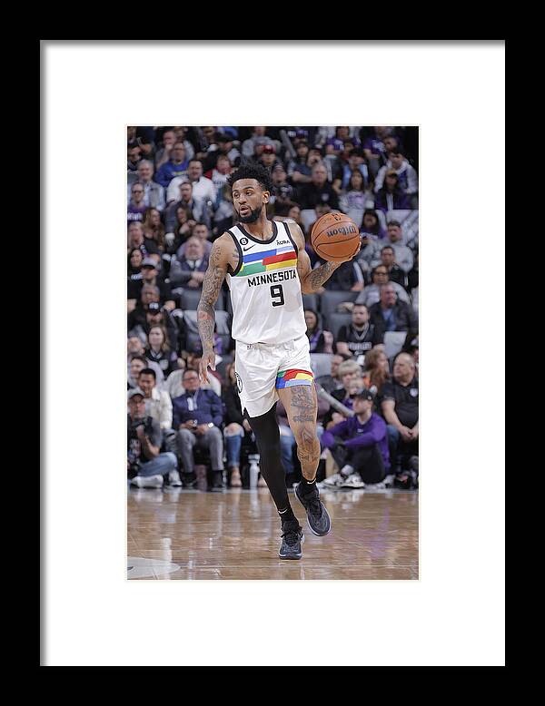 Nickeil Alexander-walker Framed Print featuring the photograph Minnesota Timberwolves v Sacramento Kings #5 by Rocky Widner