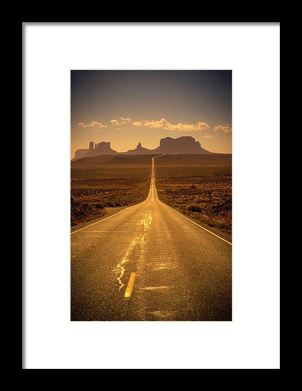 163 Framed Print featuring the photograph Monument Valley Highway #5 by Alan Copson