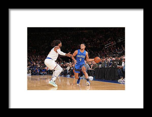 Jalen Suggs Framed Print featuring the photograph Orlando Magic v New York Knicks #5 by Jesse D. Garrabrant