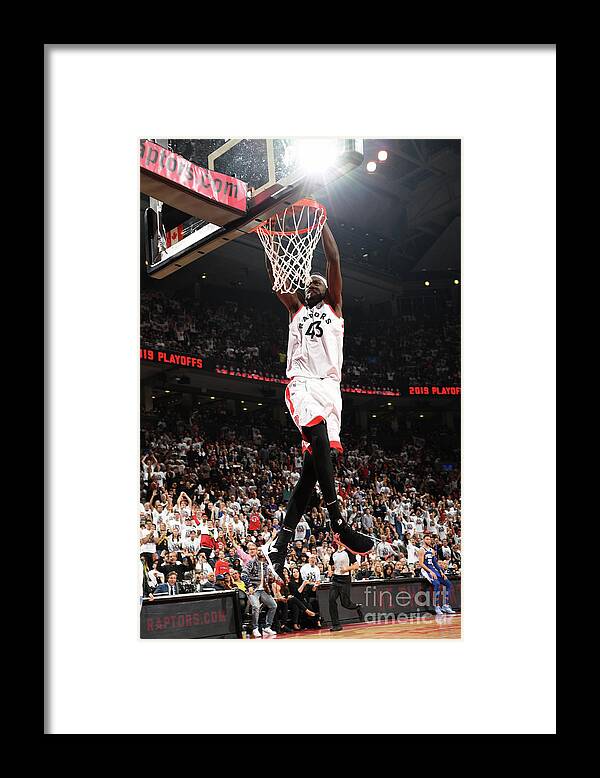 Pascal Siakam Framed Print featuring the photograph Pascal Siakam #5 by Ron Turenne