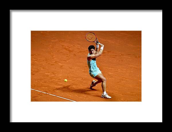 Tennis Framed Print featuring the photograph Porsche Tennis Grand Prix - Day 5 #5 by Dennis Grombkowski