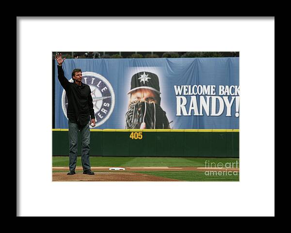Crowd Framed Print featuring the photograph Randy Johnson by Otto Greule Jr