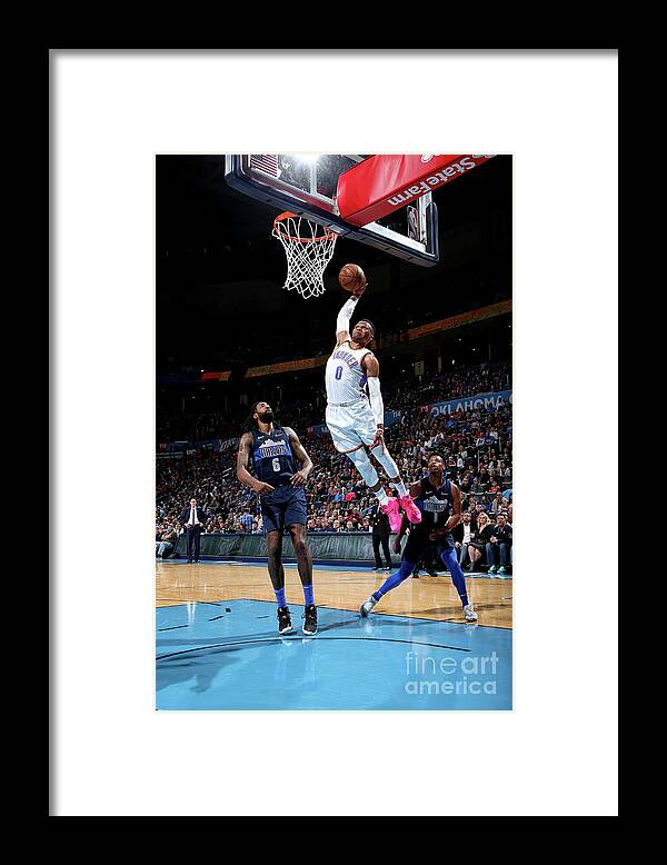 Russell Westbrook Framed Print featuring the photograph Russell Westbrook #5 by Zach Beeker