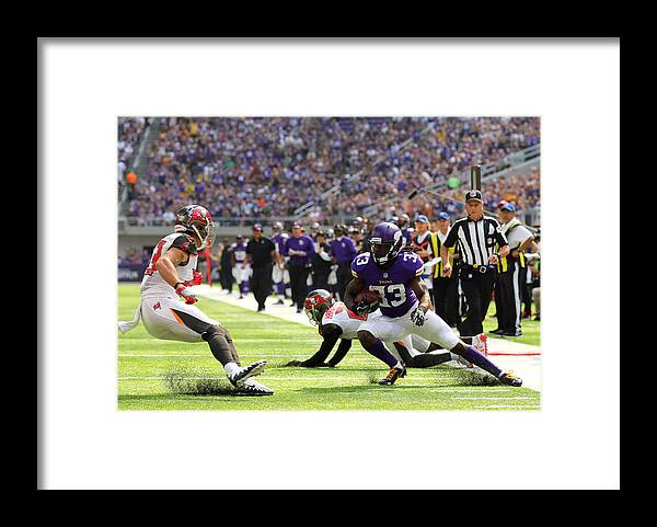 Sports Ball Framed Print featuring the photograph Tampa Bay Buccaneers v Minnesota Vikings #5 by Adam Bettcher