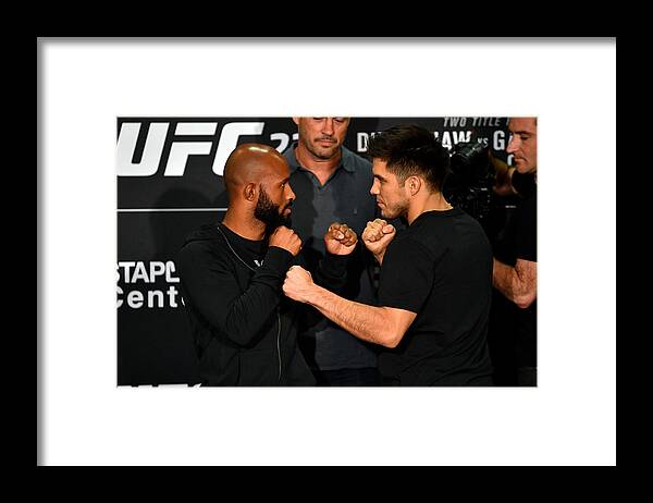 Henry Cejudo Framed Print featuring the photograph UFC 227 Ultimate Media Day #5 by Jeff Bottari