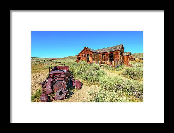 Bodie Framed Print featuring the photograph Vitange old american car #5 by Benny Marty