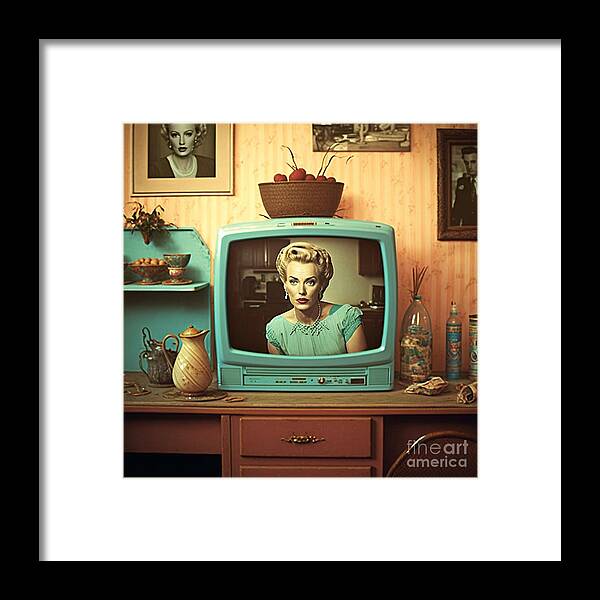 50s Kitsch Framed Print featuring the mixed media 50s Kitsch by Jay Schankman