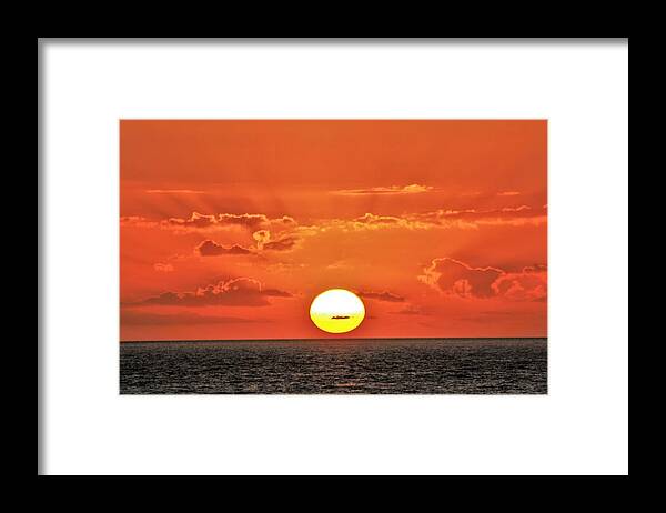  Framed Print featuring the photograph Naples Sunset #53 by Donn Ingemie