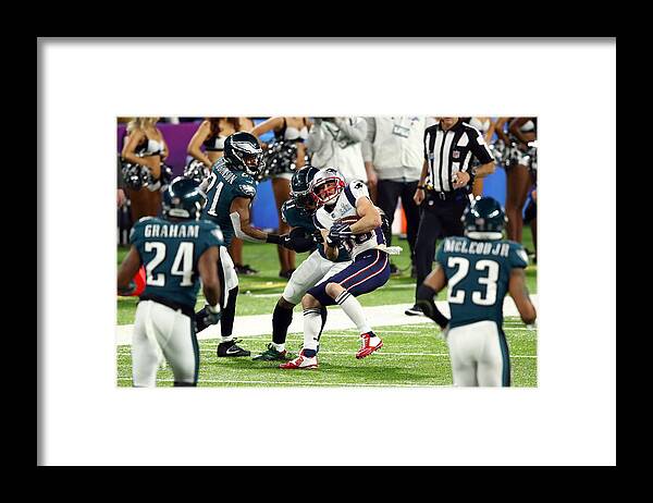Nfc East Framed Print featuring the photograph Super Bowl LII - Philadelphia Eagles v New England Patriots #54 by Gregory Shamus