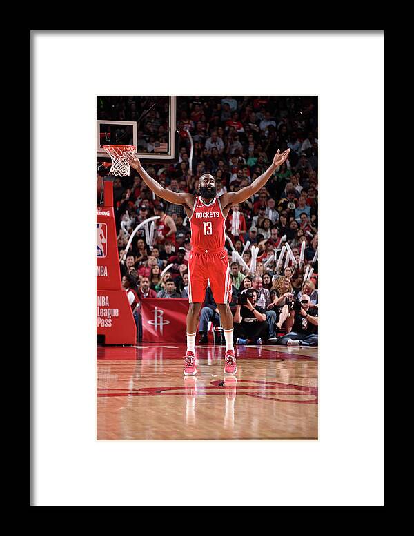 Nba Pro Basketball Framed Print featuring the photograph James Harden by Bill Baptist