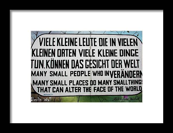 Germany Framed Print featuring the photograph Berlin Wall #57 by Robert Grac