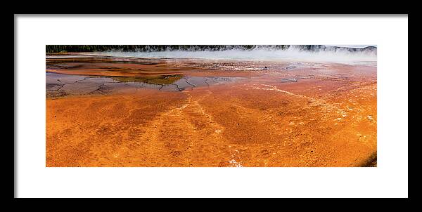 Travel Framed Print featuring the photograph Grand Prismatic Spring in Yellowstone National Park #59 by Alex Grichenko