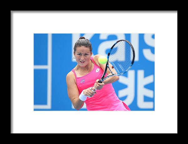 One Person Framed Print featuring the photograph 2016 WTA Shenzhen Open - Day 2 #6 by Zhong Zhi