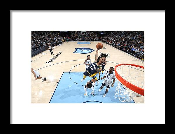 Ja Morant Framed Print featuring the photograph 2022 NBA Playoffs - Minnesota Timberwolves v Memphis Grizzlies #6 by Joe Murphy