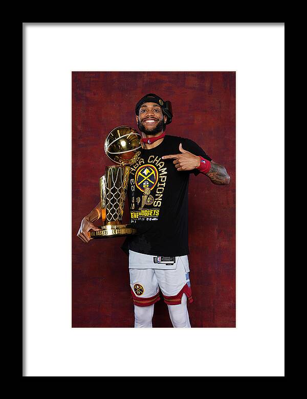 Playoffs Framed Print featuring the photograph 2023 NBA Finals - Denver Nuggets Championship Portraits #6 by Jesse D. Garrabrant