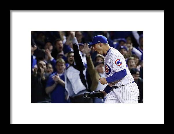 Three Quarter Length Framed Print featuring the photograph Anthony Rizzo by Jonathan Daniel