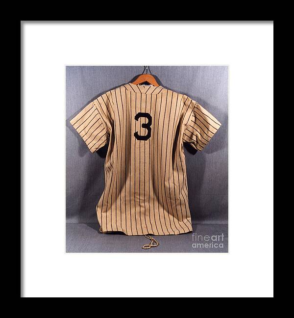 Baseball Uniform Framed Print featuring the photograph Babe Ruth by National Baseball Hall Of Fame Library