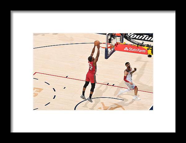 Playoffs Framed Print featuring the photograph Bam Adebayo by Jesse D. Garrabrant