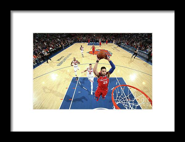 Nba Pro Basketball Framed Print featuring the photograph Ben Simmons by Nathaniel S. Butler