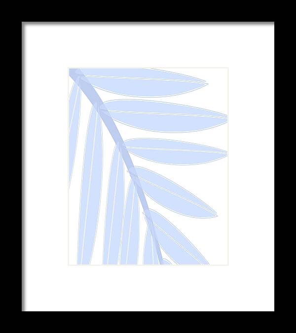 Palm Leaf Framed Print featuring the digital art Boho Pastel Palm Leaf Abstract #6 by Bob Pardue