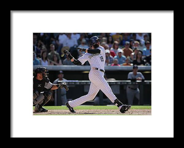 People Framed Print featuring the photograph Charlie Blackmon #6 by Doug Pensinger