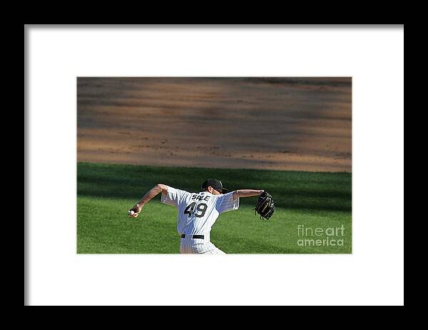 American League Baseball Framed Print featuring the photograph Chris Sale by Jonathan Daniel