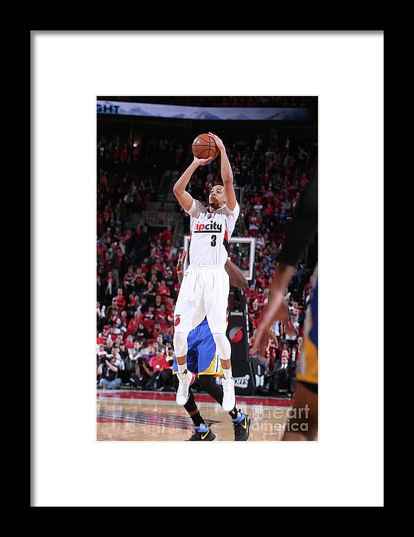 Playoffs Framed Print featuring the photograph C.j. Mccollum by Sam Forencich