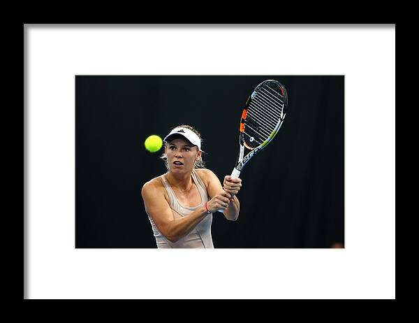 Dubai Framed Print featuring the photograph Coca-Cola International Premier Tennis League - United Arab Emirates: Day One #6 by Clive Brunskill