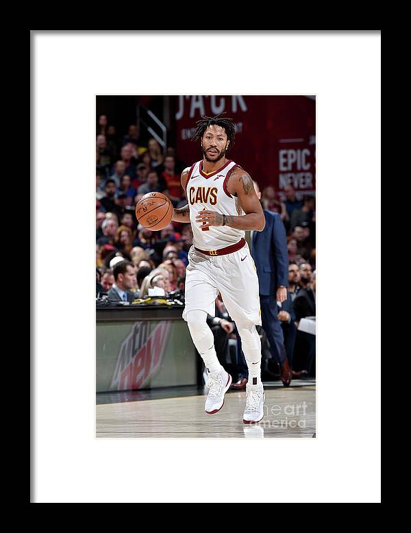 Derrick Rose Framed Print featuring the photograph Derrick Rose #6 by David Liam Kyle