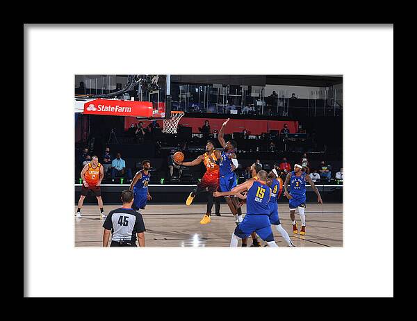 Playoffs Framed Print featuring the photograph Donovan Mitchell by Garrett Ellwood